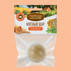 Игрушка для кошек мятный шар Родные корма, календула + корень солодки, 22 г