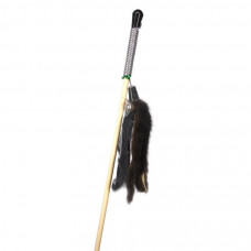 Махалка-дразнилка для кошек GoSi SH-07111 Мышиные хвосты на веревке,этикетка флажок, 50 см