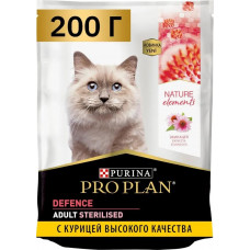 Сухой корм для взрослых кошек Pro Plan Nature Elements для стерилизованных, с курицей, 200 г