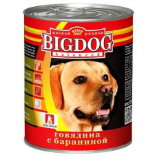 Консервы ЗООГУРМАН BIG DOG для взрослых собак с говядиной и бараниной
