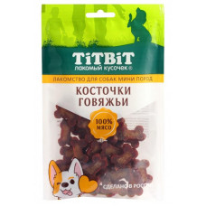 Лакомство для собак мини пород Titbit Косточки говяжьи, 100 г