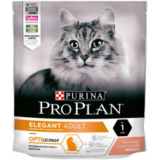 Сухой корм для кошек Pro Plan Elegant, для вывода шерсти, для здоровья кожи и блеска шерсти, с лососем, 400 г