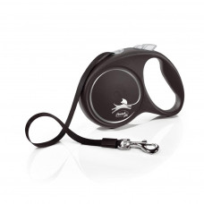 Поводок-рулетка Flexi Black Design tape L 5m 50 kg