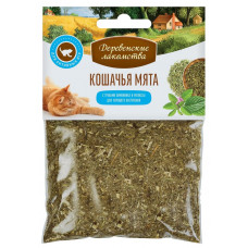 Лакомство для кошек Деревенские лакомства Кошачья мята, лимонник + мелисса, 15 г