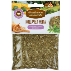 Лакомство для кошек Деревенские лакомства Кошачья мята Тимьян + пустырник, 15 г