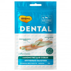 Лакомство для собак Мнямс DENTAL Крученые палочки, с ягненком и мятой, 70 г