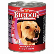 Зоогурман Big Dog влажный корм для собак средних и крупных пород, фарш из говядины с рубцом, в консервах
