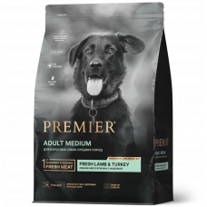 Premier Dog Turkey Adult Medium сухой корм для собак средний пород, свежее мясо индейки 