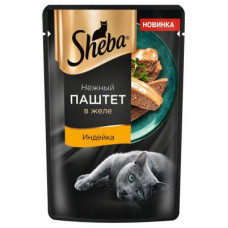 Корм для кошек SHEBA 75 г нежный паштет в желе индейка