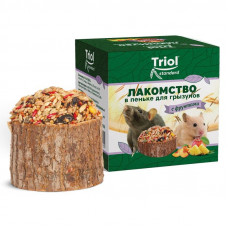 Лакомство для грызунов Triol Standard, в пеньке, с фруктами, 70 г
