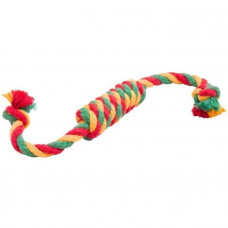 Игрушка для собак DOGLIKE Dental Knot Сарделька канатная цветная малая (1 шт)