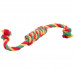 Игрушка для собак DOGLIKE Dental Knot Сарделька канатная цветная малая (1 шт)