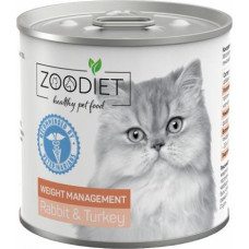 Zoodiet Weight Management Rabbit&Turkey влажный корм для взрослых кошек, склонных к ожирению, с кроликом и индейкой, в консервах