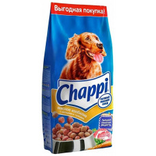 Полнорационный сухой корм Chappi сытный мясной обед мясное изобилие тарелка для взрослых собак всех пород, 15 кг