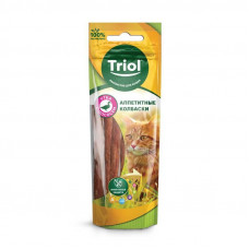 Лакомство для кошек Triol Аппетитные колбаски из утки с лососем