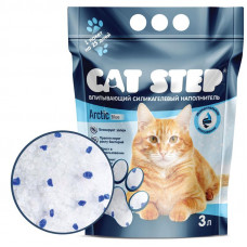 Наполнитель впитывающий силикагелевый CAT STEP Arctic Blue, 3 л