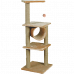 Комплекс для кошек Зооник трехэтажный с трубой мех 45 х45 х128 см