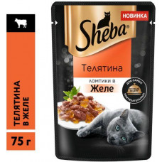 Sheba влажный корм для кошек, ломтики в желе с телятиной