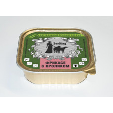 Влажный корм (консервы) ZOORING для взрослых собак паштет с фрикасе из кролика