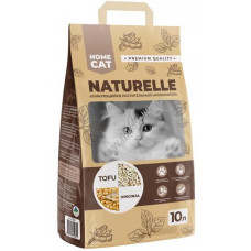 HOMECAT NATURELLE Original 10 л комкующийся растительный наполнитель для кошачьих туалетов