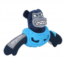 Игрушка для собак JOYSER Squad Медведь J-Bear в броне с пищалкой M/L голубой, 32 см