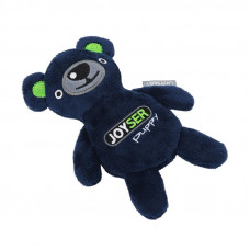Игрушка для собак JOYSER Puppy Мишка со сменной пищалкой S синий, 15 см