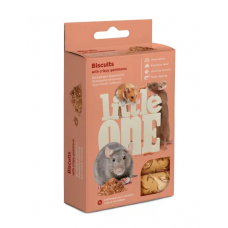 Little One лакомство для хомяков, крыс, мышей и песчанок, бисквиты с хрустящим гаммарусом 