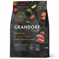 Grandorf Fresh Dog Adult Med&Maxi Duck&Sweet Potato сухой беззерновой корм с живыми пробиотиками для взрослых собак средних и крупных пород с уткой и бататом 10 кг
