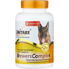 Добавка в корм для крупных собак Unitabs BrewersComplex, с пивными дрожжами, 100 таб.