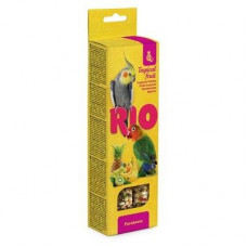 Лакомство для средних попугаев Рио, палочки с тропическими фруктами, 2х75 г