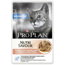 Влажный корм для кошек Pro Plan Nutrisavour HouseCat, с лососем, 85 г (кусочки в соусе)